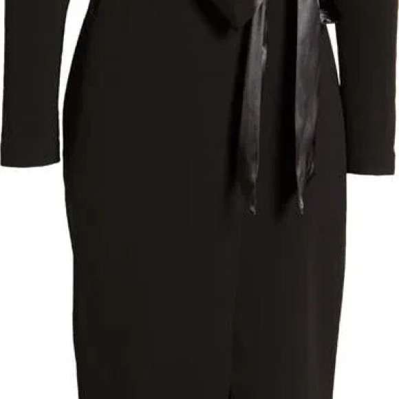 Nordstrom Eliza J Long Sleeve Tuxedo Maxi Gown Black Tie size 14 NWT - Picture 6 of 14